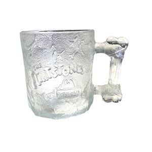 The Flintstones Glass Mug Coffee Tea Vintage 1993 McDonald's RocDonalds